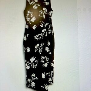 a beautiful soft summer dress in black and white print